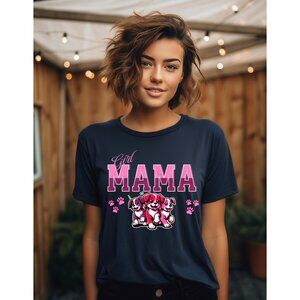 Girl Dog Mama Graphic Tee For Women, Dog Lover Shirt, Pet Mom Gift